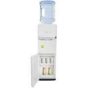 Top Loading Water Cooler Dispenser, Freestanding Drinking Dispenser with 3 Temperature Cold/Hot/Warm, Two-Tier Locker Water Cooler Machine with Child Lock for Home Office