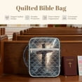 thumbnail image 4 of FOR U DESIGNS Cross Print Bible Cover for Women Men Lightweight Bible Carrier Tote Bag Large Capacity Protective Church Organizer Holder Bag with Handle, 4 of 7
