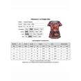 thumbnail image 3 of DYMADE Women's Short Sleeve Round Neck Printed Flowy Tunics Top, 3 of 3