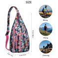 thumbnail image 3 of Trippy Weed Sling Backpack - Psychedelic Swirl Leaf Pattern, Fashion Forward Shoulder Pack, 3 of 4