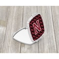 thumbnail image 2 of Letter N Chevron Garnet and Black  Compact Mirror, 2 of 4