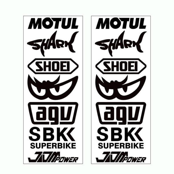 Juego de pegatinas reflectantes para casco de motocicleta, calcomanías para tanque, YAMAHA Tmax, Honda HRC, Suzuki, Kawasaki, Ninja, Vespa, Harley qym unisex