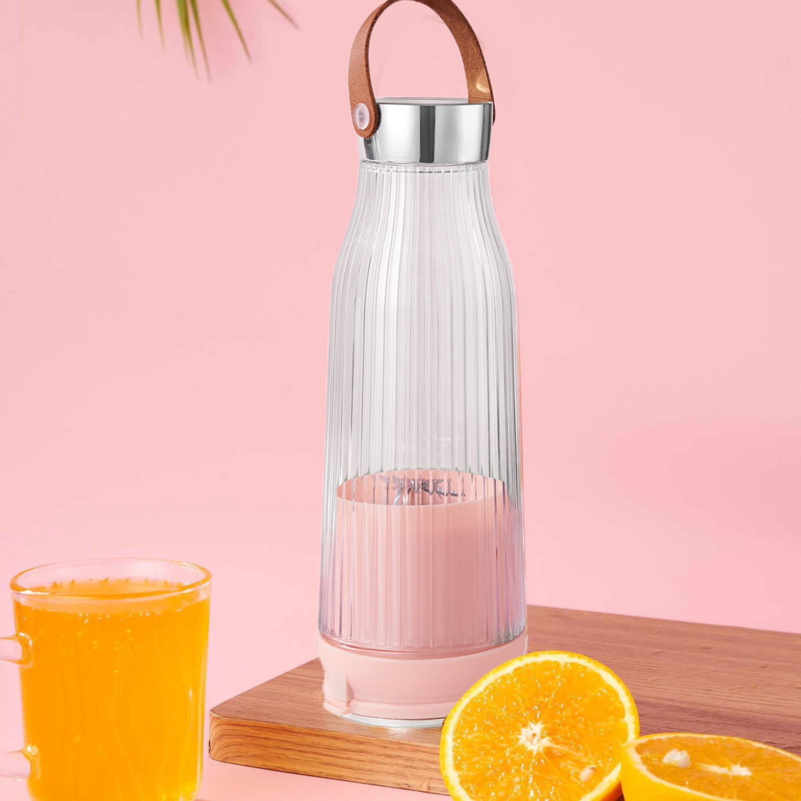 Portable Juicer With 6Ultra-Sharp Blades, Small For Shakes ,USB Rechargeable Fresh Fruit Juicer For Home/Travel/Gym/Office