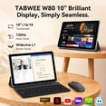 thumbnail image 4 of TABWEE W80 10" Android 16 Tablet with Keyboard & Stylus, Unisoc T610 Octa-Core, 4G LTE (T-Mobile Only), 32GB+128GB, 120Hz FHD Display, 6000mAh, for Office Study Gaming, 4 of 11