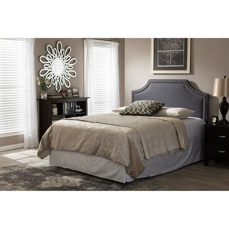 Baxton Studio Avignon Modern and Contemporary Dark Grey Fabric Upholstered Queen Size Headboard Baxton Studio Avignon Modern and Contemporary Dark Grey Fabric Upholstered Queen Size Headboard
