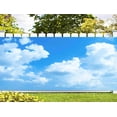 thumbnail image 4 of 13X6 ft Large Blue Sky White Cloud Garage Door Background Sky Cloud Photography Backdrop Newborn Spring Kids Children Aviator Baby Shower Wedding Party Decoration Studio Props Cover, 4 of 5