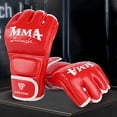 thumbnail image 4 of FLhrweasw Guantes Boxeo Dedo Equipo Deportivo Transpirable PU Portátil (Rojo L), 4 of 9