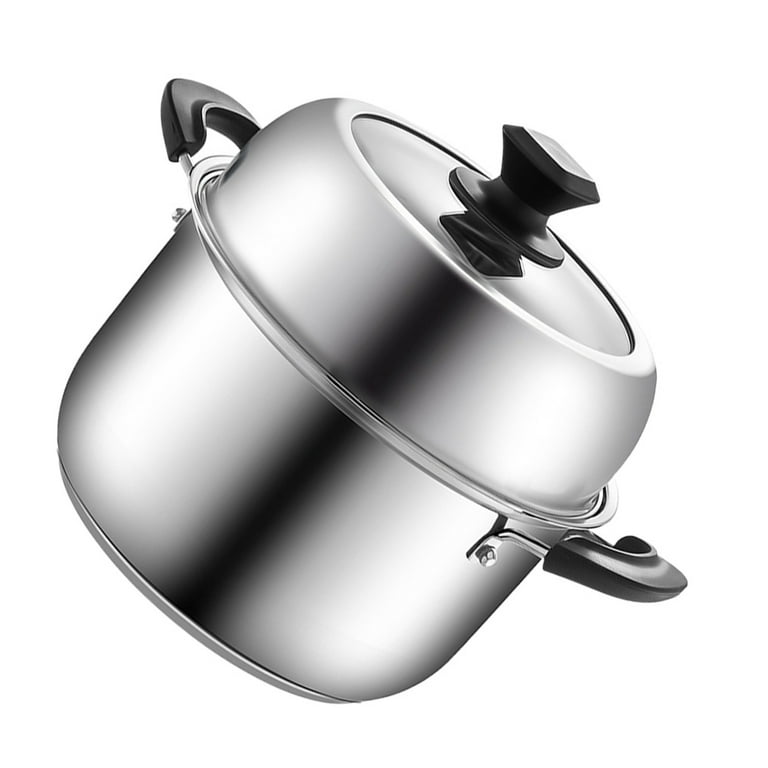 Bentism Stainless Steel Stockpot 42qt Cooking Kitchen Sauce Pot with Strainer Lid, Size: Capacity: 42qt (Approximately 39.7L)