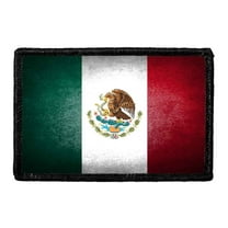Mexico Flag - Color - Distressed - Removable Patch