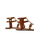 thumbnail image 5 of Dream Pairs Women’s Studded Gladiator Sandals – Flat Summer Sandals with Zip Closure, 5 of 8