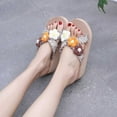thumbnail image 6 of Lovskoo 2024 Women's Slippers Open Toe Ethnic Style Flower Slippers Platform Beach Flip-Flops Floral Summer Comfortable Shoe Orange, 6 of 8