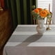 thumbnail image 3 of Nvzi Manteles impermeables con borlas de flecos, mantel gris de 55 x 55 pulgadas, 4 asientos, manteles de exterior de tela de lino resistente sin arrugas para cocina, comedor y fiesta, 3 of 5