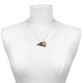 thumbnail image 2 of Delight Jewelry Acrylic Large Black Cheer Megaphone - Large Goldtone Crystal Initial - B - Charm Necklace, 17.5"+2", 2 of 4