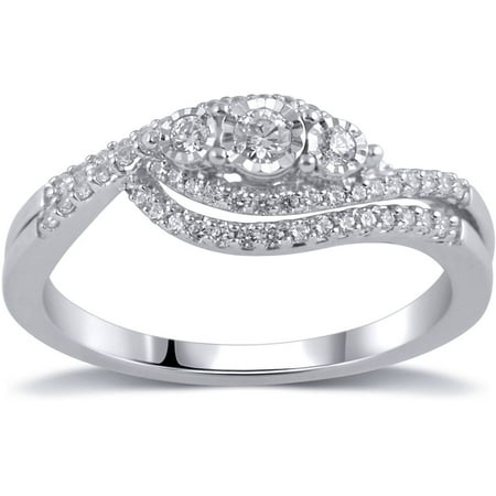 1/3 Carat T.W. Diamond 10kt White Gold Fashion Ring