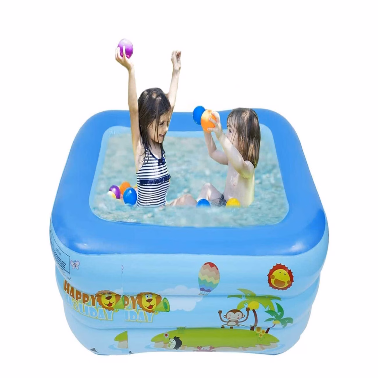 thumbnail image 1 of Piscina inflable para niños pequeños  mide 107 x 80 x 27 cms, 1 of 7