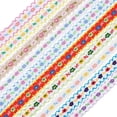 thumbnail image 6 of 20 Yards 10 Colors Jacquard Ribbon Trim 1/2" Embroidery Flower Trim Polyester Sewing Lace Trim for Bowknot DIY Art Craft Supply Home Party Decor Scrapbooking Gift Wrapping, 6 of 10