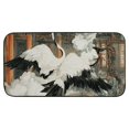 CMMY Chinese Style RedCrowned Crane Felt Square Floor Mat for Home