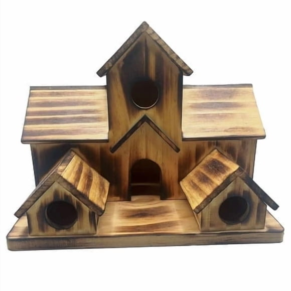 Bird For Outside Hummingbird With 6 Hole Hanging Big Birdhouse Nesting Birdhouse For Backyard/Courtyard/Patio Birdseed Grandpas Feeder Solar Window Feeder Feeder Squirrel Proof for outside Feeder