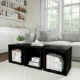 thumbnail image 2 of Lavish Home Contemporary Stackable Modular Cube End Table (Black), 2 of 8