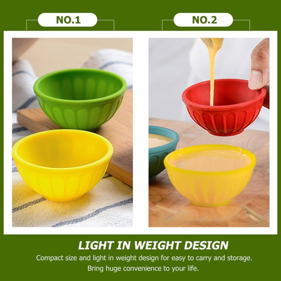 EXHUMKY 4Pcs Round Silicone Muffin Baking Cups Flexible Nonstick Bakeware