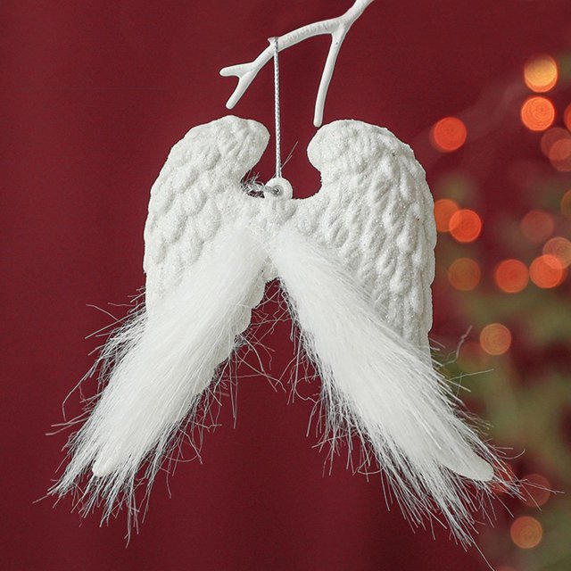 Home Decor Creative Crafts Christmas Tree Home Decoration Accessories Snowflake Angel Winges Elks Pendant Ornament