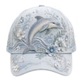 thumbnail image 2 of romoty Womens Crab & Marine Life Embroidered Baseball Cap Adjustable Outdoor Beach Sun Hat for Coastal Travel Summer Casual Outfit, 2 of 7