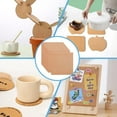 thumbnail image 2 of Square Cork Sheets for Kitchen Hot Mats Cup Mats Bulletin Sandy Brown 300x300x2mm, 2 of 9