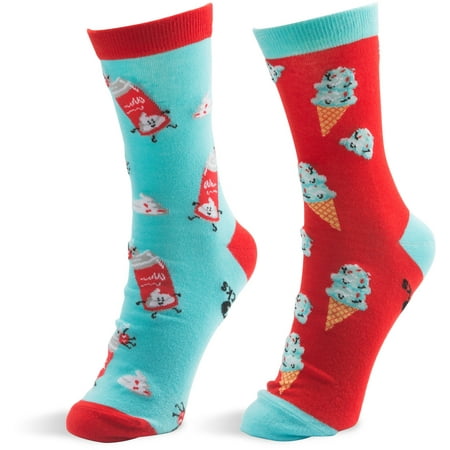- Ice Cream & Whipped Cream Opposite Colored Complimentary Socks