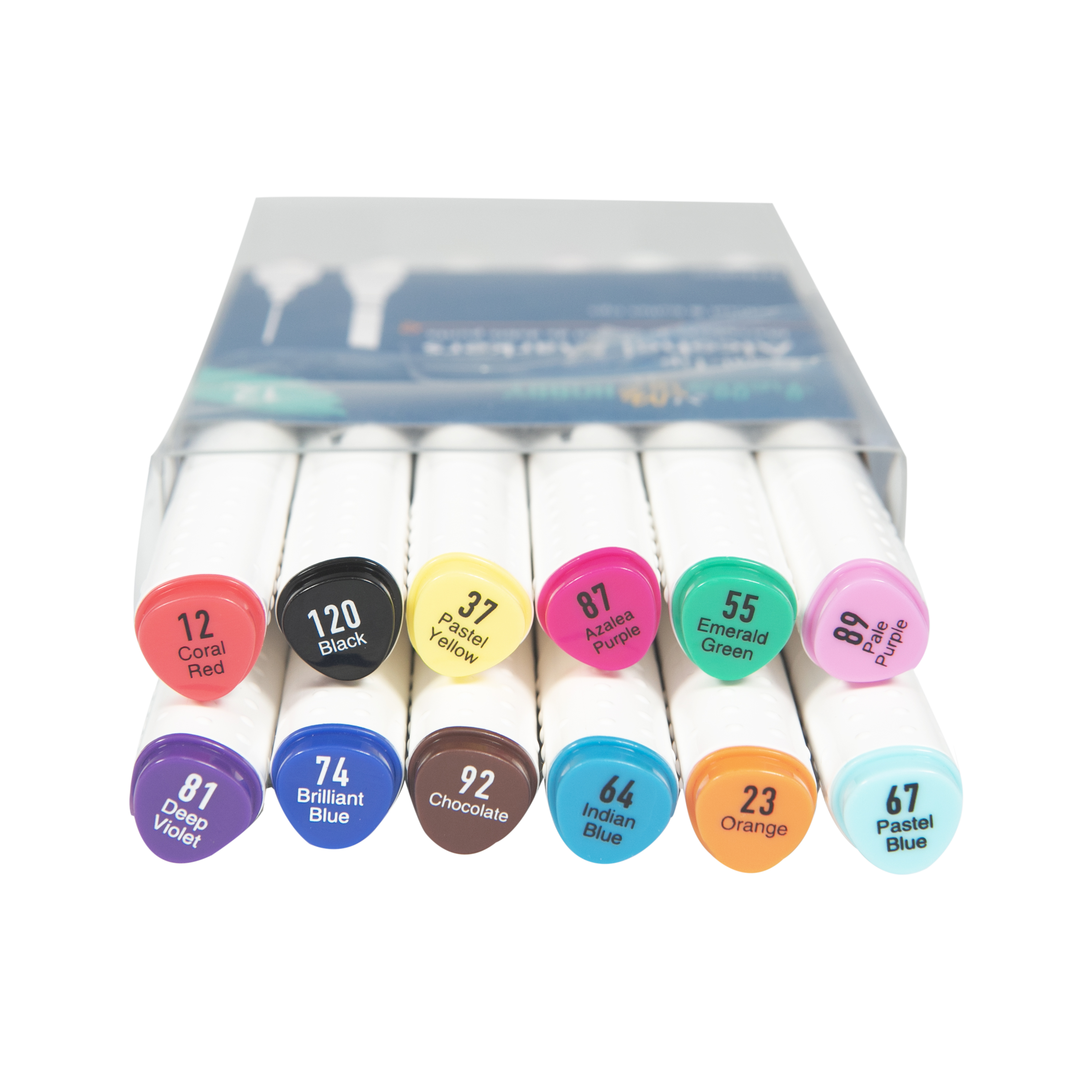 Hello Hobby Dual-Tip Alcohol Markers, 12 Count, Assorted photo 2