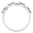 thumbnail image 5 of 0.4 ctw Wedding Band for Women - 18K White Gold Blue Moissanite Stackable Eternity Ring, 5 of 6