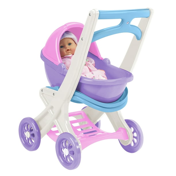 American Plastic Toys OntheGo Play Stroller with Removable Carrier
