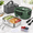 Dark Green, variant on White+Gray 80W Fast Heating 1.5L 304 Stainless Steel Electric Heated Lunch Box