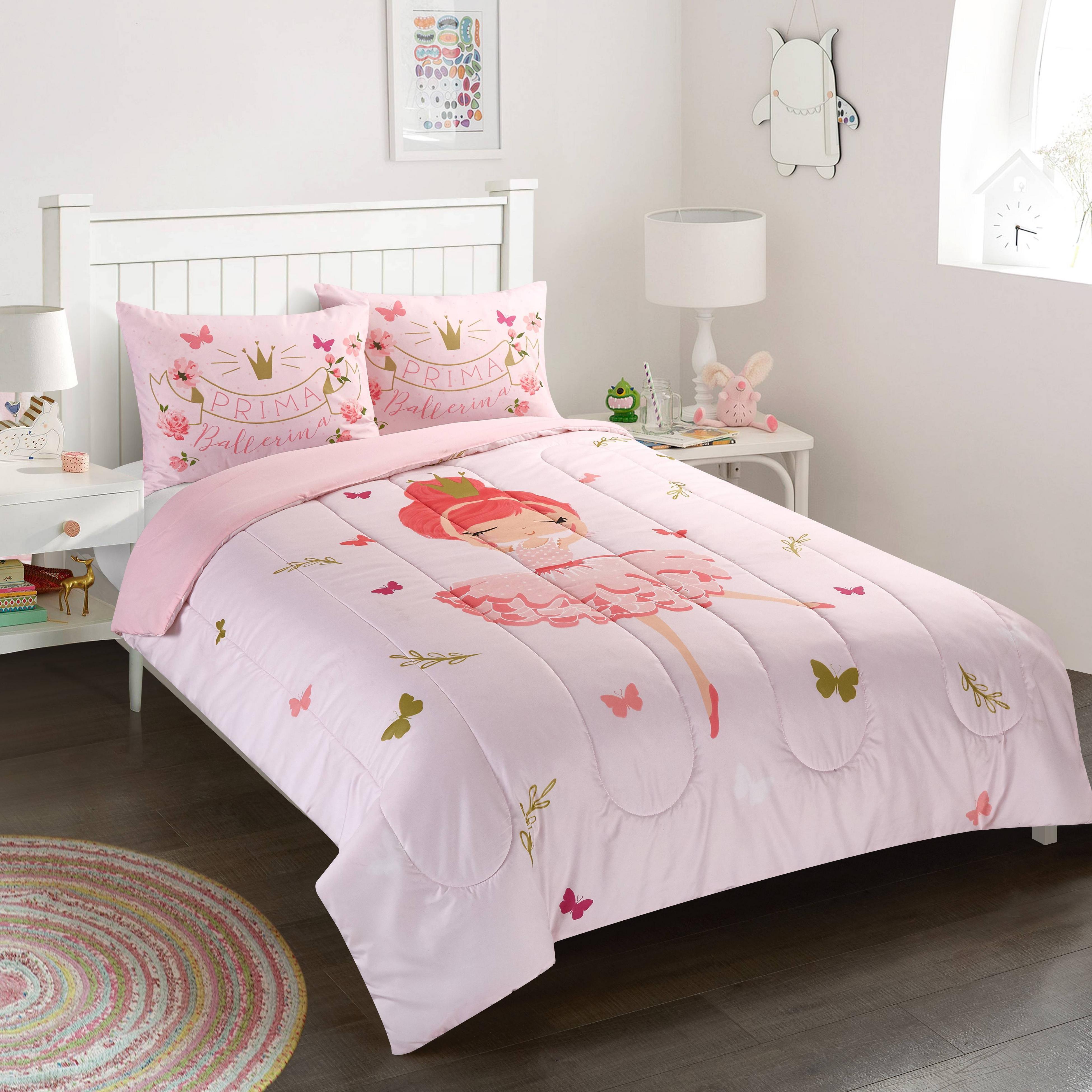 Heritage Club Pink Dancing Ballerina Comforter Set