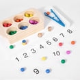 thumbnail image 1 of para 60 de Montessori Coordinación mano-ojo Aprendizaje Memoria Habilidad Sensorial juguetes Hugo tarjeta de juego de clasificación de color, 1 of 10