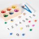 thumbnail image 1 of para 60 de Montessori Coordinación mano-ojo Aprendizaje Memoria Habilidad Sensorial juguetes Hugo tarjeta de juego de clasificación de color, 1 of 10