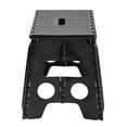Mainstays One Step Folding Step Stool, Black Plastic