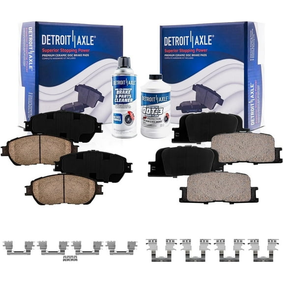 Detroit Axle - Front and Rear Ceramic Brake Pads Kit for Toyota 2002-2006 Lexus ES300 ES330