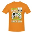 thumbnail image 5 of Level 10 Unlocked Awesome 2011 Men'S Basic Short Sleeve T-Shirt Orange Xx-Large, 5 of 5