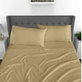 thumbnail image 5 of Ruvanti Twin Bed Sheets Set - Luxurious Silky Soft Microfiber Bedding - Cozy & Comfy - 15 Inch Deep Pocket (Fits up to 17") Hotel Bed Sheets - 3 Pcs - Taupe, 5 of 9