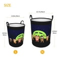 thumbnail image 5 of LNWH Laundry Basket, Horror Night Moon Animals Foldable Laundry Hamper With Handles Waterproof, Medium, 5 of 8