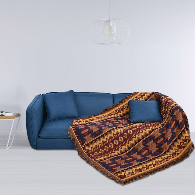 Couch Throw, Couch Blanket, Cotton Woven Sofa Blanket Light Weight For Bed Sofa