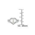 thumbnail image 3 of 8-8.5mm White Freshwater Cultured Pearl Heart Ring in Sterling Silver, 3 of 4
