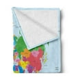 thumbnail image 2 of Map Soft Flannel Fleece Throw Blanket, Classical Colorful Map of World in Political Style Travel Europe America Asia Africa, Cozy Plush for Indoor and Outdoor Use, 70" x 90", Multicolor, by Ambesonne, 2 of 5