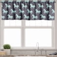 thumbnail image 3 of Ambesonne Cartoon Valance & Curtain, Unicorn Spot Stars, 55"x30", Dark Blue and Pink, 3 of 6