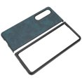 thumbnail image 4 of Funda de cuero para Galaxy Z Fold 3, plegable, antipolvo, color verde oscuro, 4 of 14