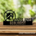thumbnail image 4 of Craftnamesign Custom Wooden Geologist Desk Name Plate, Geology Metal Nameplate for desk, 4 of 5
