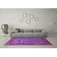 thumbnail image 3 of Ahgly Company Indoor Round Oriental Purple Industrial Area Rugs, 7' Round, 3 of 4