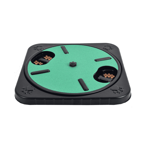 Dog Scratch Pad for Nails Dog Scratch Board Snack Compartments Rotating Round Dog Nail Scratch Board Removable Green
