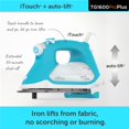 thumbnail image 4 of Oliso TG1600 Pro Plus 1800 Watt SmartIron with Auto Lift - for Clothes, Sewing, Quilting and Crafting Ironing | Diamond Ceramic-Flow Soleplate Steam Iron, Turquoise, 4 of 15