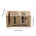 thumbnail image 5 of Dserhfy Wooden Blocks Desk Calendar Month Date Display Reusable Farmhouse Rustic Solid Wood Perpetual Calendar Home Office Desktop Decoration, 5 of 8